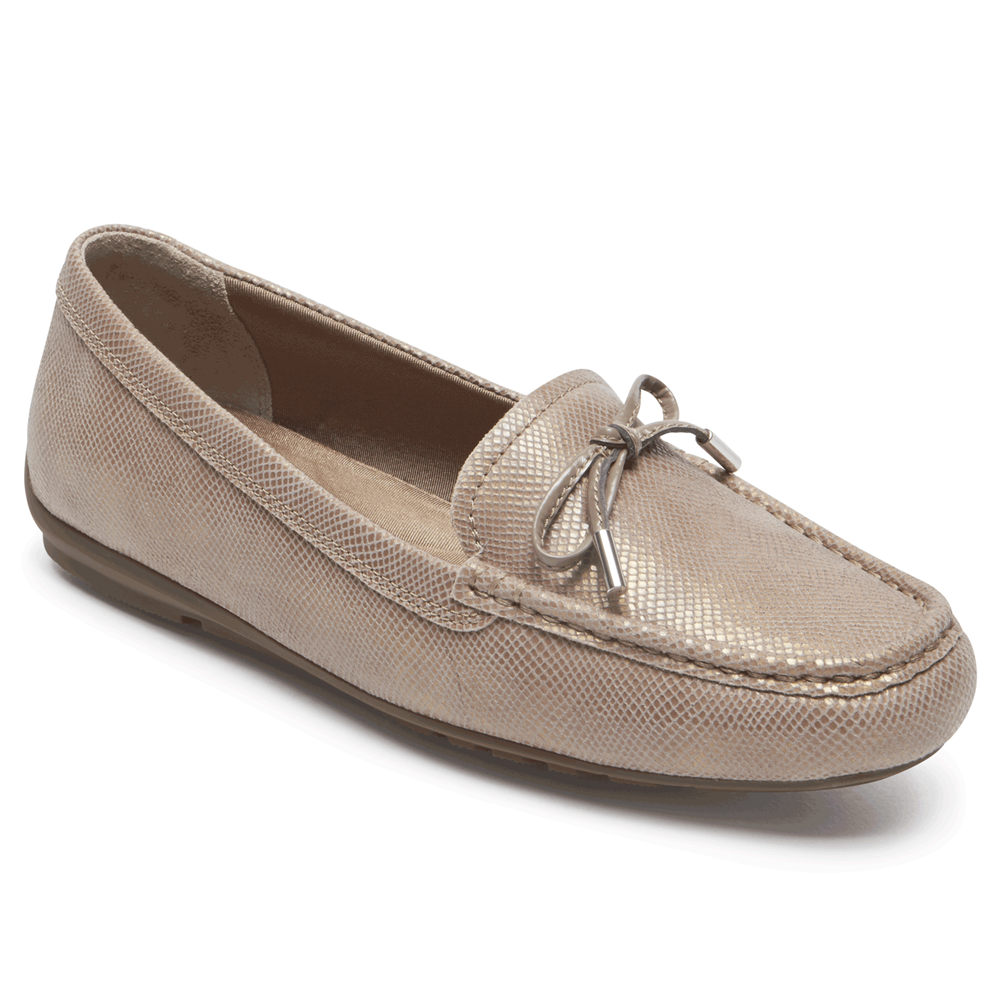 Rockport Womens Total Motion Driving Moc - Ballet Beige - LJE360951